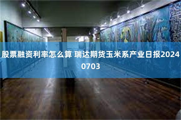 股票融资利率怎么算 瑞达期货玉米系产业日报20240703