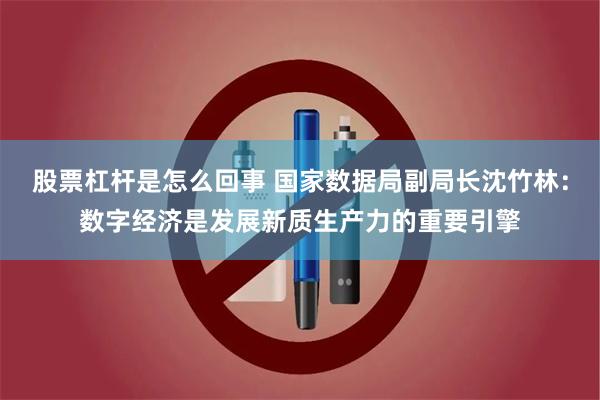 股票杠杆是怎么回事 国家数据局副局长沈竹林：数字经济是发展新质生产力的重要引擎