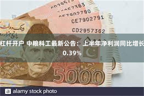 杠杆开户 中粮科工最新公告：上半年净利润同比增长0.39%