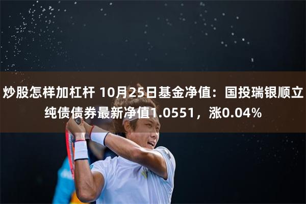 炒股怎样加杠杆 10月25日基金净值：国投瑞银顺立纯债债券最新净值1.0551，涨0.04%