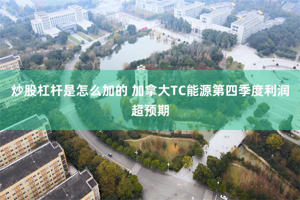 炒股杠杆是怎么加的 加拿大TC能源第四季度利润超预期